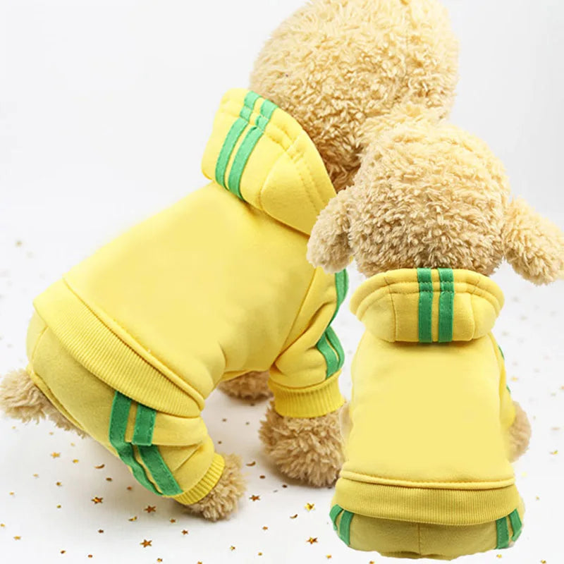 Adidog Dog Clothes Thick Overalls for Dogs, Winter Pet Dog Clothing for Small Dogs Puppy Jumpsuit Tracksuit Costume for Yorkie