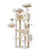Discount Modern Large Luxury Cactus Cat Tree & Scratcher with Sisal Scratching Post Plush Cat House Customized Wood Cat Tower