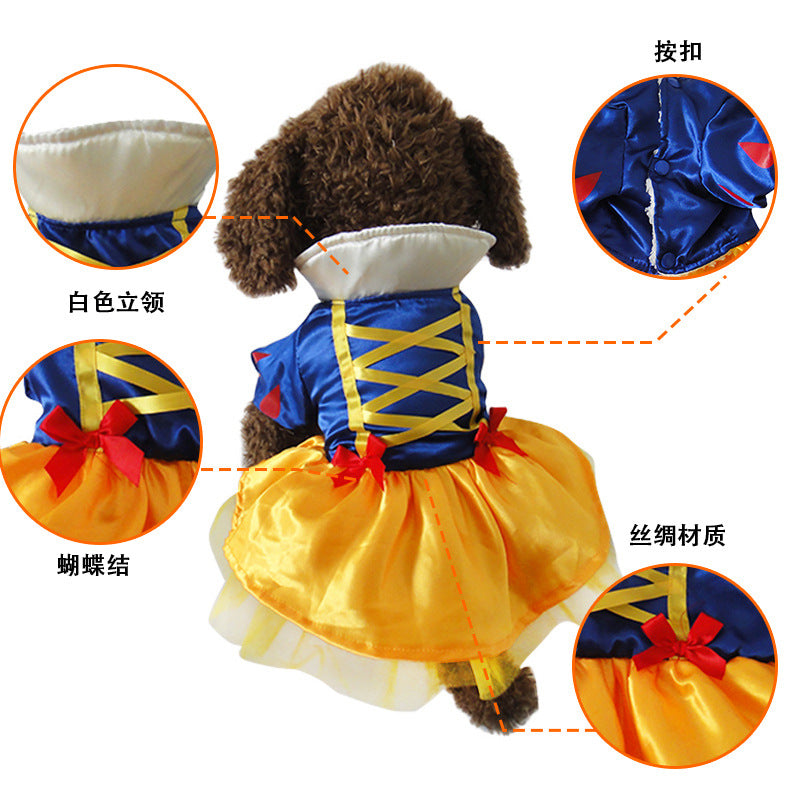 Dog Clothes, Snow White Halloween Costume, Pet Dog Clothes,  Pet Costume