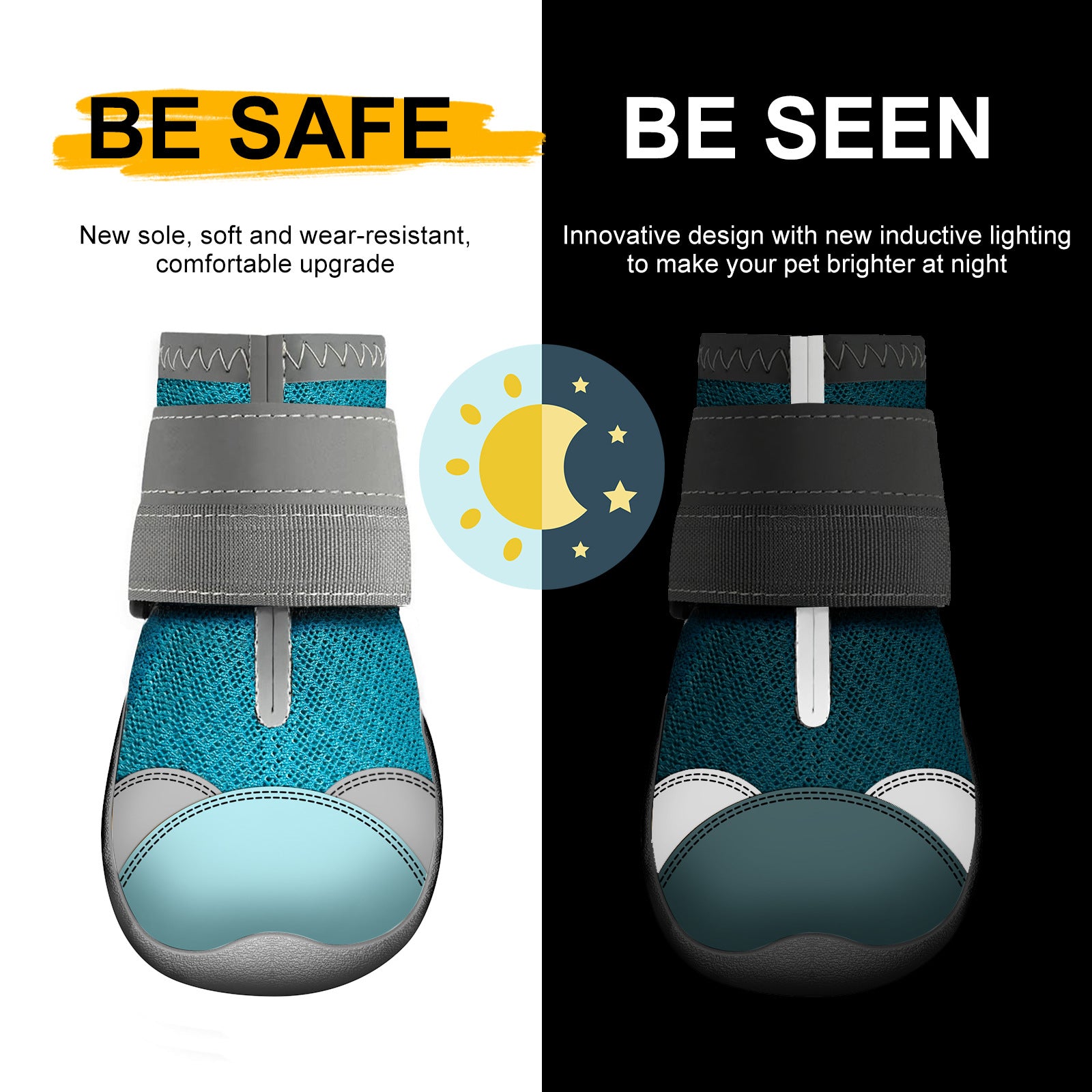 New Dog Shoes-Cross Border Pet Mesh, Breathable Dog Shoes, Non-Slip Wear-Resistant, Heat-Insulating Pet Shoes