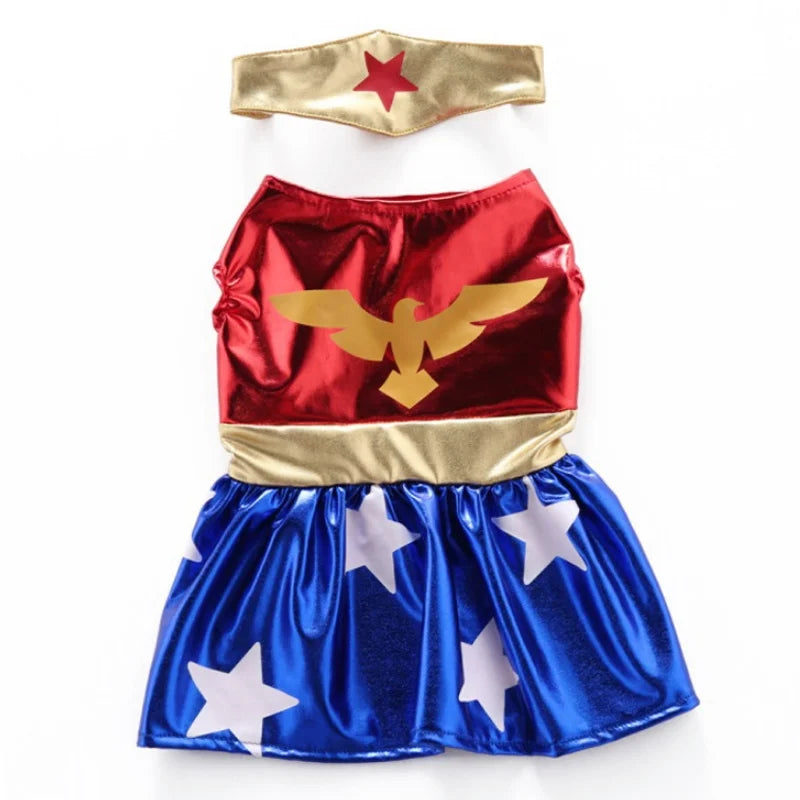 Various Christmas and Halloween Costumes.  We have everything from a  Princess Skirt,  Bat Print Costume, Fashion Bow Dresses, and Fancy Pet Outfits. Fits cats, dogs and puppies.