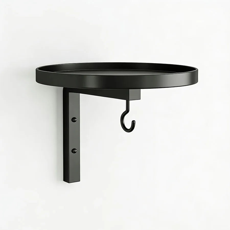 Wall Mounted Metal Bird Bath with Feeder Hook, Durable Bowl for Outdoor, Easy Install for Garden, Patio & Fence, Ideal for Birds