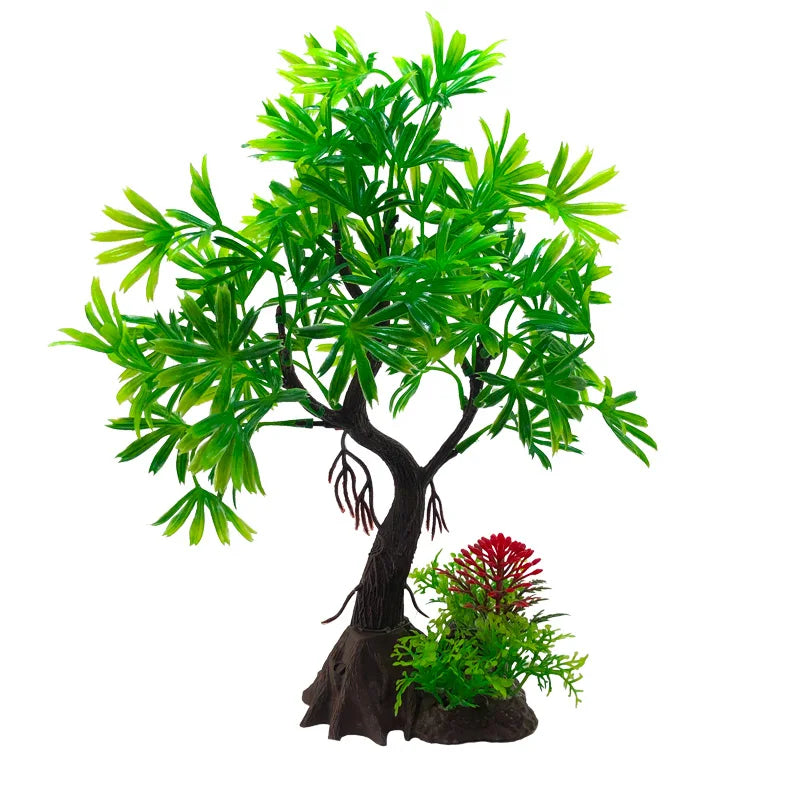 Fish Tank, DIY Artificial Aquarium Decor, Plants, Tree Ornamental Aquatic Plant, Grass Decoration Accessories 26cm/10.24inch