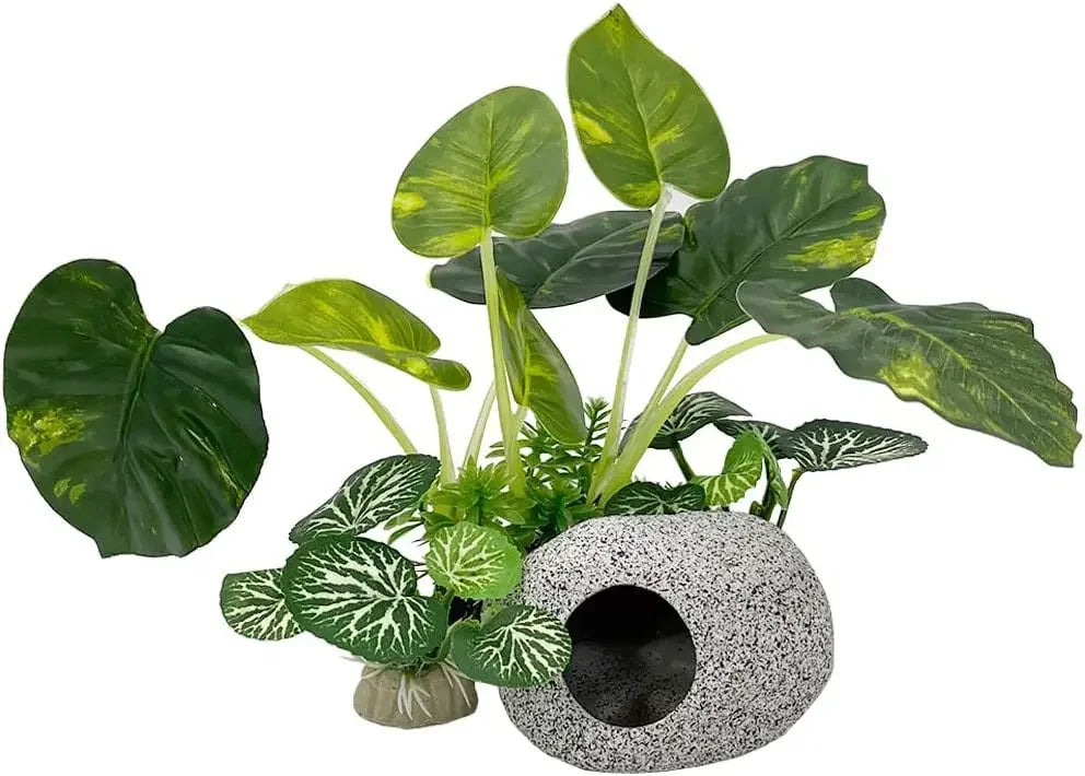 Aquarium Ornaments, Simulation Plants, Fish Tank Landscaping Decorations, Plastic Water Plants, Flowers, Trees, Rocks,and Accessories