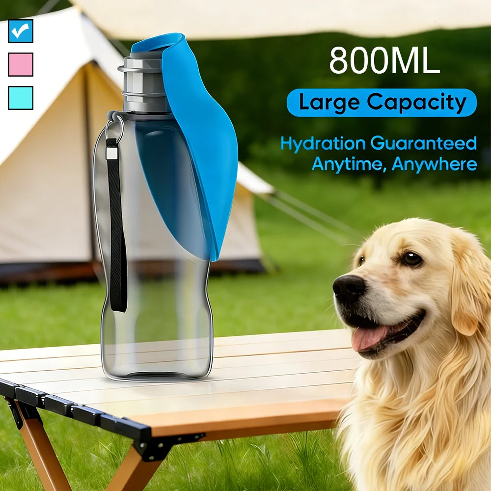 800ml Pet Water Bottle, Portable Big Dogs Drinking Bowl, High Capacity, Leakproof Dog Water Dispenser, Outdoor Cat Supplies