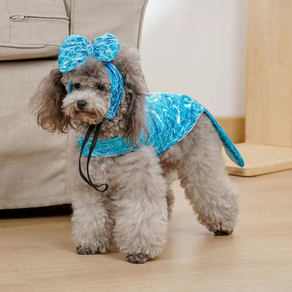Mermaids Dog Costume, Personalised Fun Dog Costumes & Cosplay Novelty Dog Clothes For Small, Medium, Large Dogs Pet