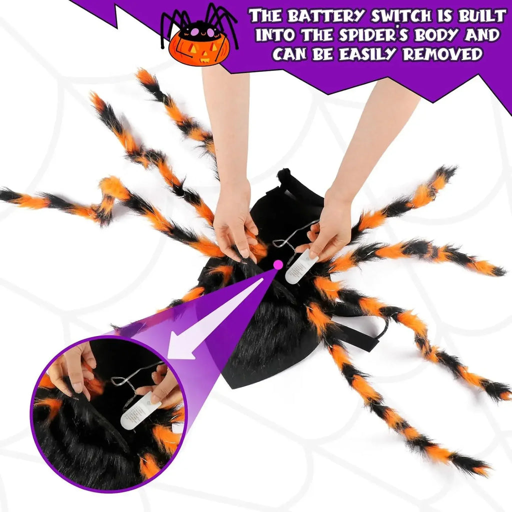 Halloween LED Lighting Spider Dog Costume, Pet Costumes, Funny  Cosplay Accessories, Unique Doggy Dress Up Party Clothes