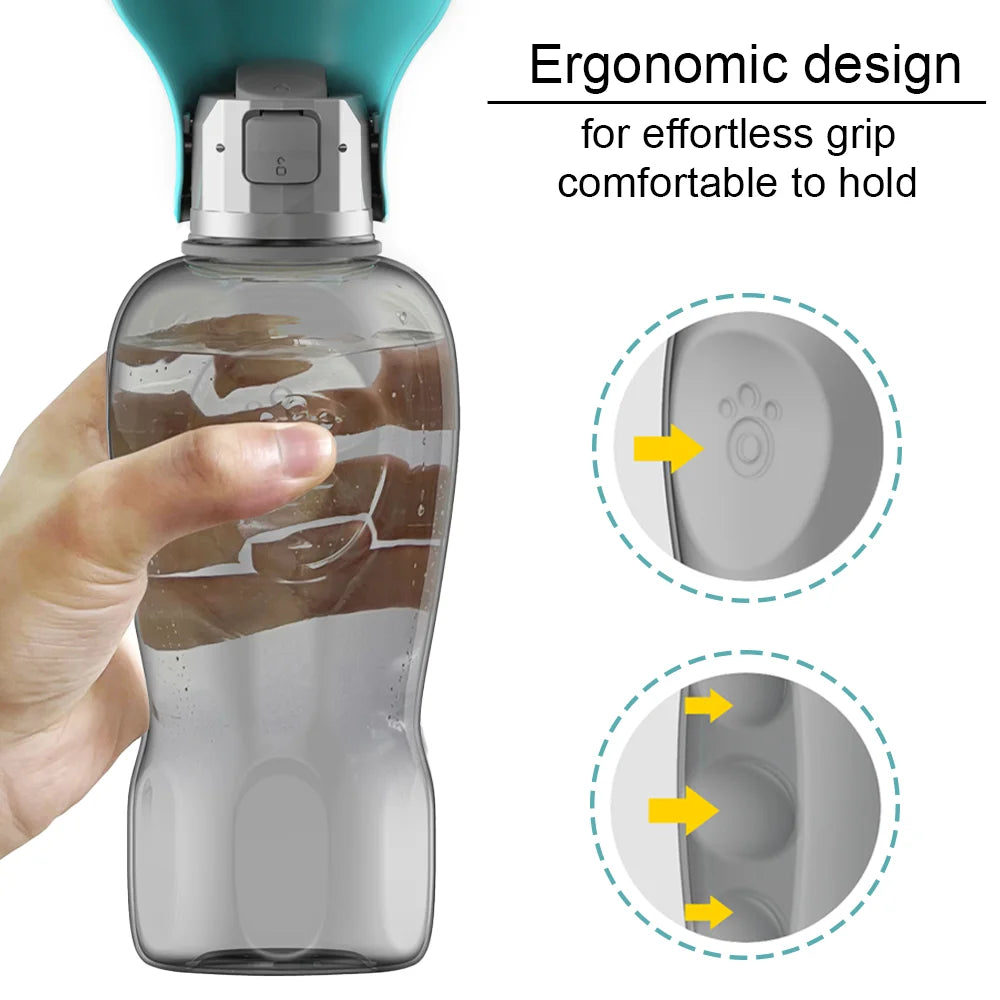 800ml Pet Water Bottle, Portable Big Dogs Drinking Bowl, High Capacity, Leakproof Dog Water Dispenser, Outdoor Cat Supplies