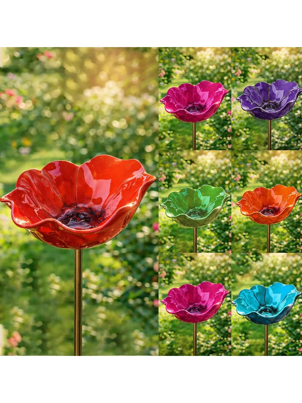 Outdoor Hanging Bird Feeder Tray, Detachable Adjustable Garden Yard Decor for Tree Branch Mounting