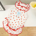 Princess Style Dog Dress, Cute Soft Dog Clothes, Summer Puppy Tank Top, Heart Floral Pet Dress Cat Skirt Fashion Pet Vest Dog Shirt