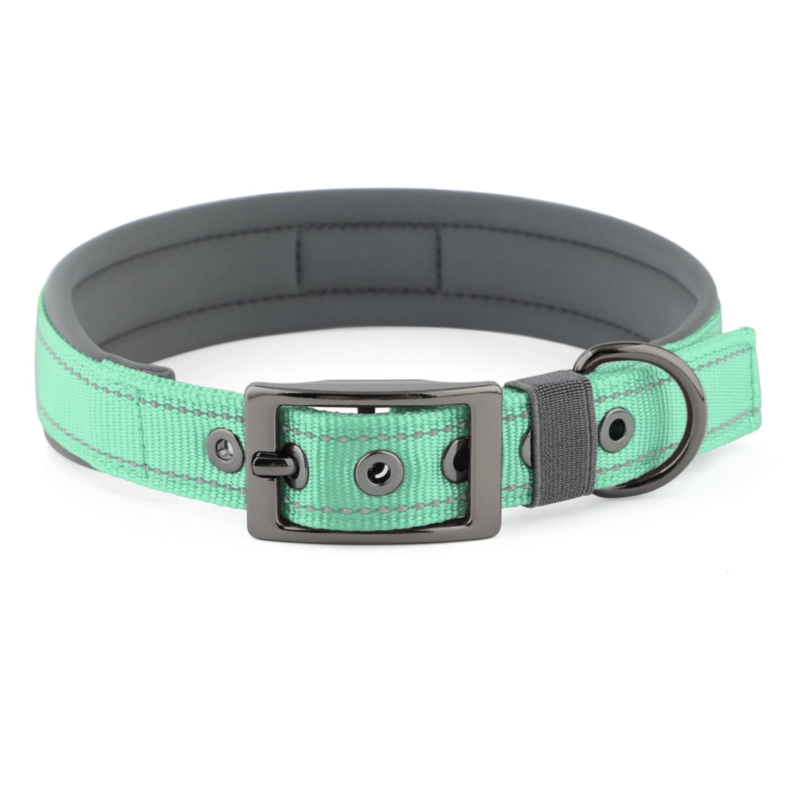 Dog Collar for Large Dogs, Neoprene Padded and Adjustable Reflective Wide Heavy Duty Pet Collars with Durable Metal Belt Buckle