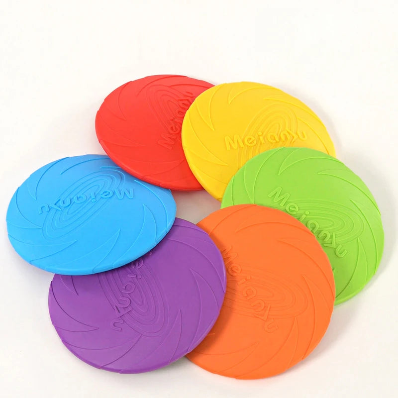 Dog Toys, Silicone Flying Disc, Fashion Multicolor, Resistant Chew Toys, Puppy Outdoor Game Training, Interactive Supplies