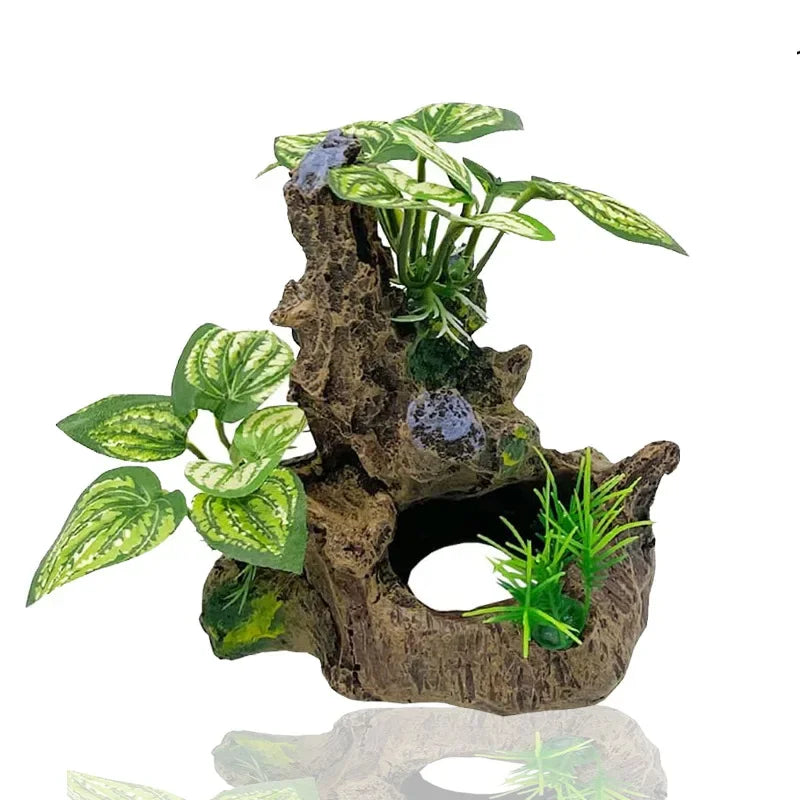 Aquarium Ornaments, Simulation Plants, Fish Tank Landscaping Decorations, Plastic Water Plants, Flowers, Trees, Rocks,and Accessories