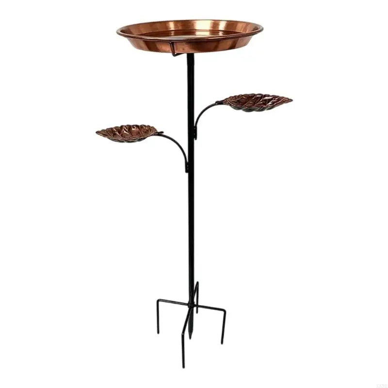 Elegant, Metal Bird Bath And Feeder, For Garden With Stable 5 Leg Base, Attracts Wild Birds for Patios, Outdoor, Decors KXRE
