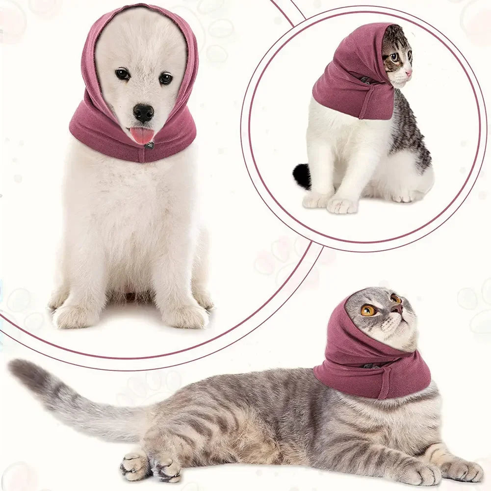 Pet Ears Covers for dogs and cats.  Calming, Headscarf, Bathing, Grooming Helper, Anti-shock, Noise-proof Earmuffs ,Turban Head Wrap Decompress Tool