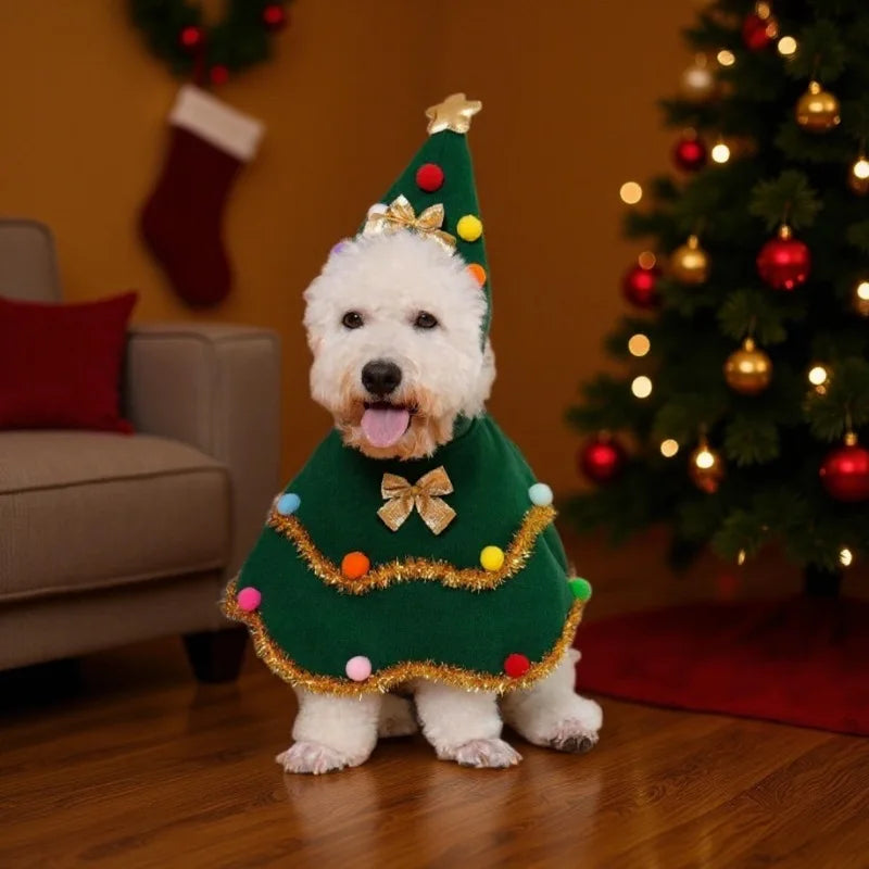 Dog Christmas Cape, Cute Cat Costume Christmas Role-playing Party