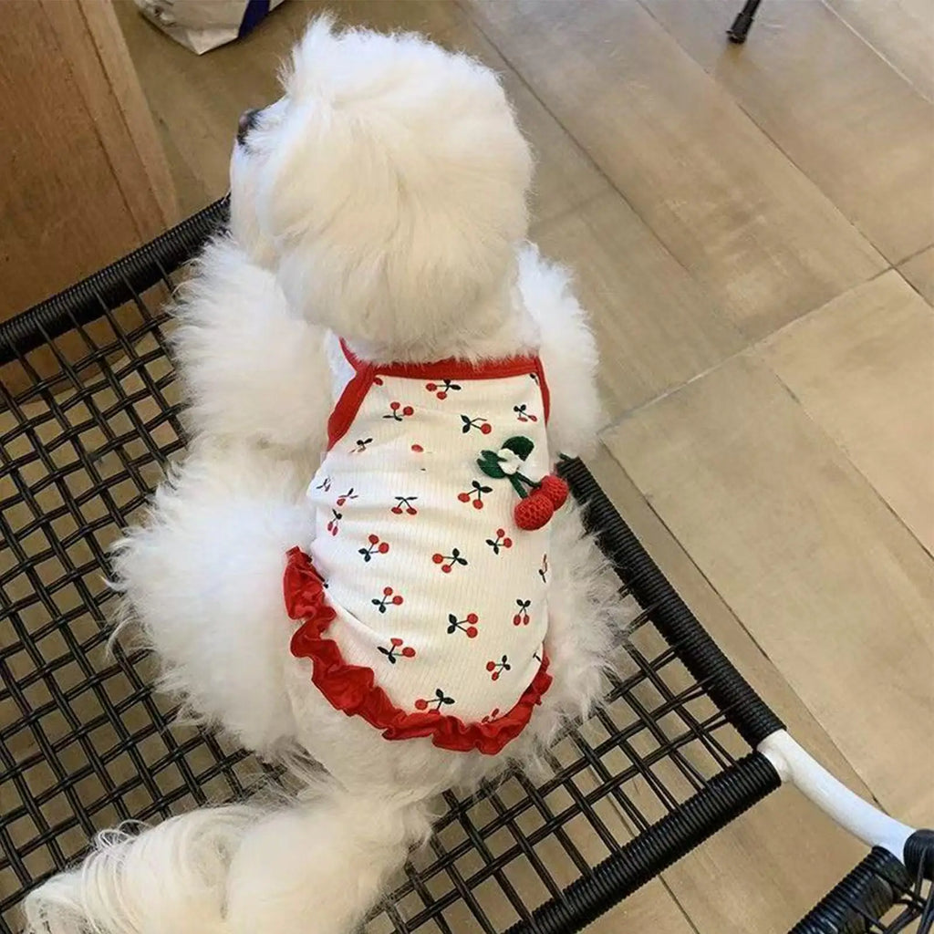 Pet Vest, Cat Clothing, Cute Dog Clothing for Small Dog, Cherry Dog Vest for the summer, Summer Breathable Vest, Breathable Soft, Pet Clothes