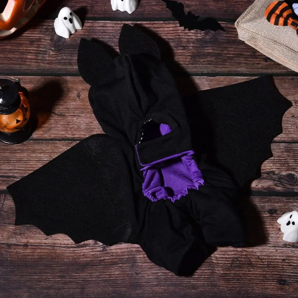 Funny, Decorative Dog Bat Costume,  Breathable Black Pet Cosplay Costume, Wear Resistant Halloween Pet Bat Costume