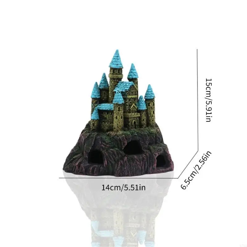 Resin Castle Aquarium Decoration | Fish Tank Cave Shelter & Hideout Ornament