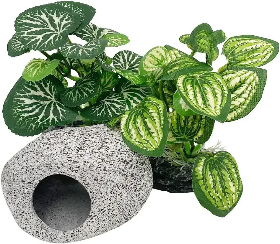 Aquarium Ornaments, Simulation Plants, Fish Tank Landscaping Decorations, Plastic Water Plants, Flowers, Trees, Rocks,and Accessories