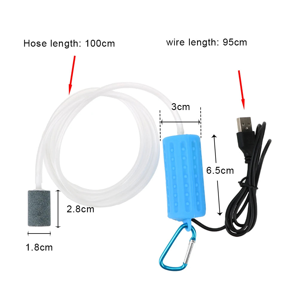 Fish Tank Accessories, Mini USB Mute Energy Saving Supplies, Aquatic Terrarium Filter Aquarium, Fish Tank, Oxygen Air Pump Portable