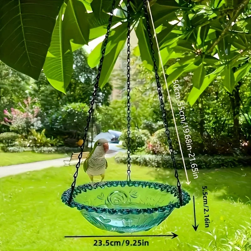 Hanging bird baths and feeders, outdoor bird food trays, bird food racks, garden decorative bird food racks
