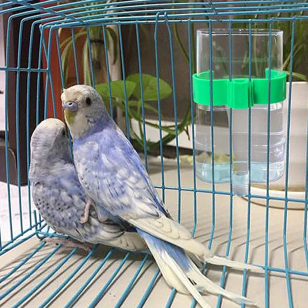 Automatic Bird Water Dispenser, Bird Drinking, Feeder, Transparent Bird Cage Water Fountain for Budgie Cockatiel, Lovebirds, Canary
