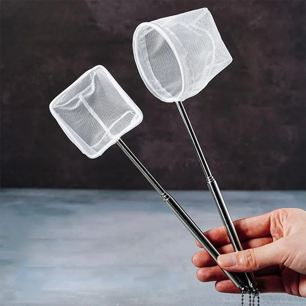3D Aquarium Fish Net, Extendable Handle, Soft Mesh, Safe for Catching Fish, Shrimp Aquarium Accessories, Aquatic Pet Supplies