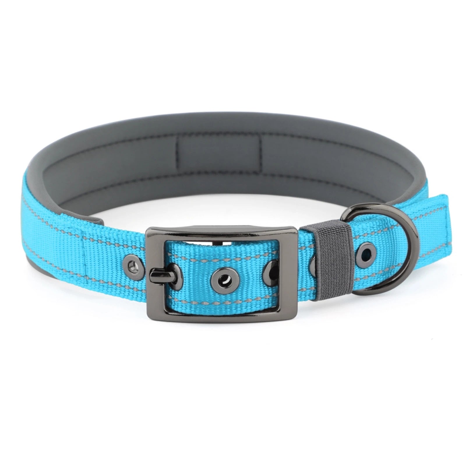 Dog Collar for Large Dogs, Neoprene Padded and Adjustable Reflective Wide Heavy Duty Pet Collars with Durable Metal Belt Buckle