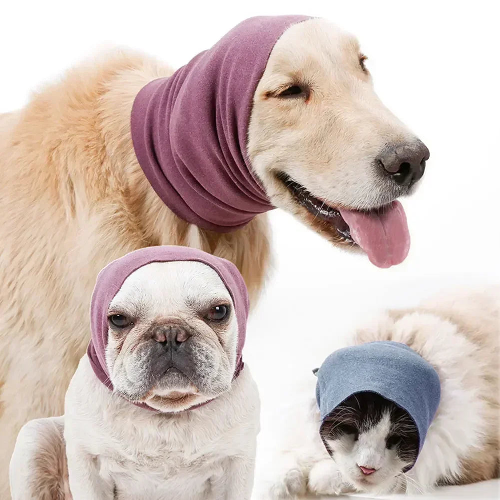 Pet Ears Covers for dogs and cats.  Calming, Headscarf, Bathing, Grooming Helper, Anti-shock, Noise-proof Earmuffs ,Turban Head Wrap Decompress Tool