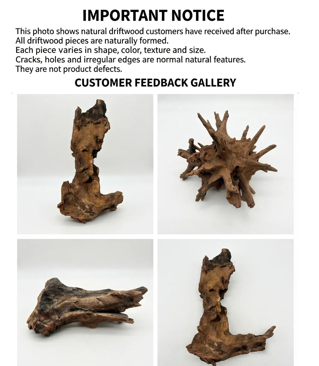 1PC Natural Aquarium Sinkable Driftwood, Fish Tank Decoration, Wood Aquatic, Landscape