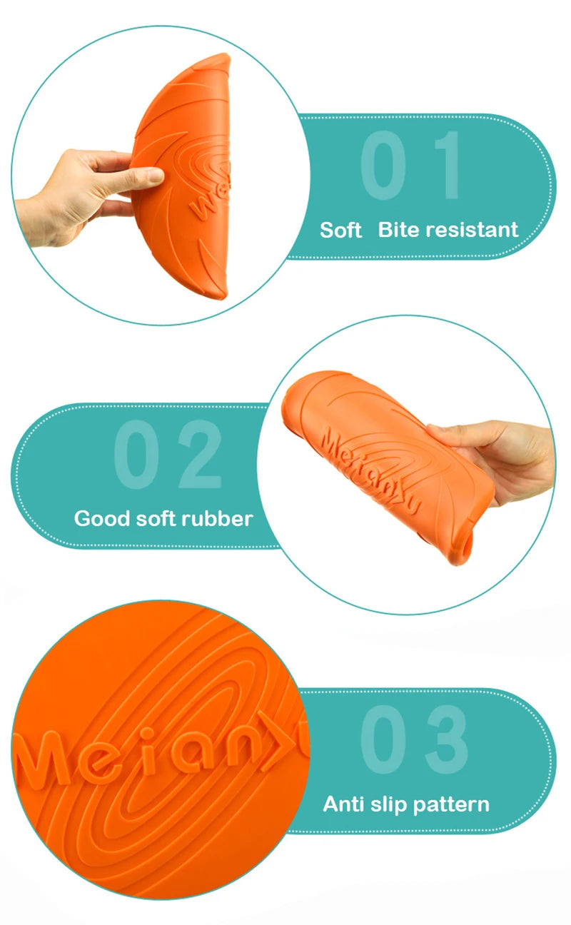 Dog Toys, Silicone Flying Disc, Fashion Multicolor, Resistant Chew Toys, Puppy Outdoor Game Training, Interactive Supplies