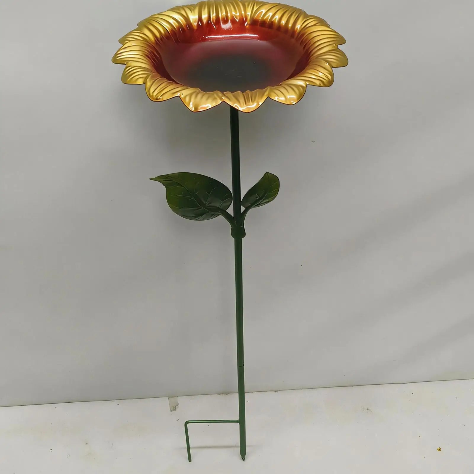 Bird Drinking Station, Metal Sunflower Water Stand, Bird Bath Decorative Bowl For Hummingbird, Finch, Chickadee, Bee