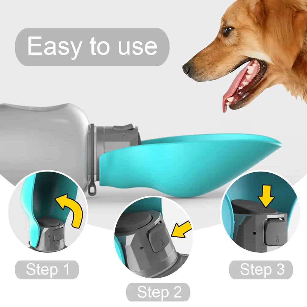800ml Pet Water Bottle, Portable Big Dogs Drinking Bowl, High Capacity, Leakproof Dog Water Dispenser, Outdoor Cat Supplies