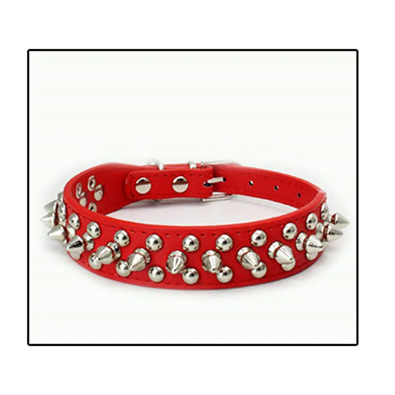 French Bulldog, Pitbull Dogs, Collar Retro Golden Rivet Studded Leather Pet Collar for Small. Medium. Large Dogs Spiked Neck Strap