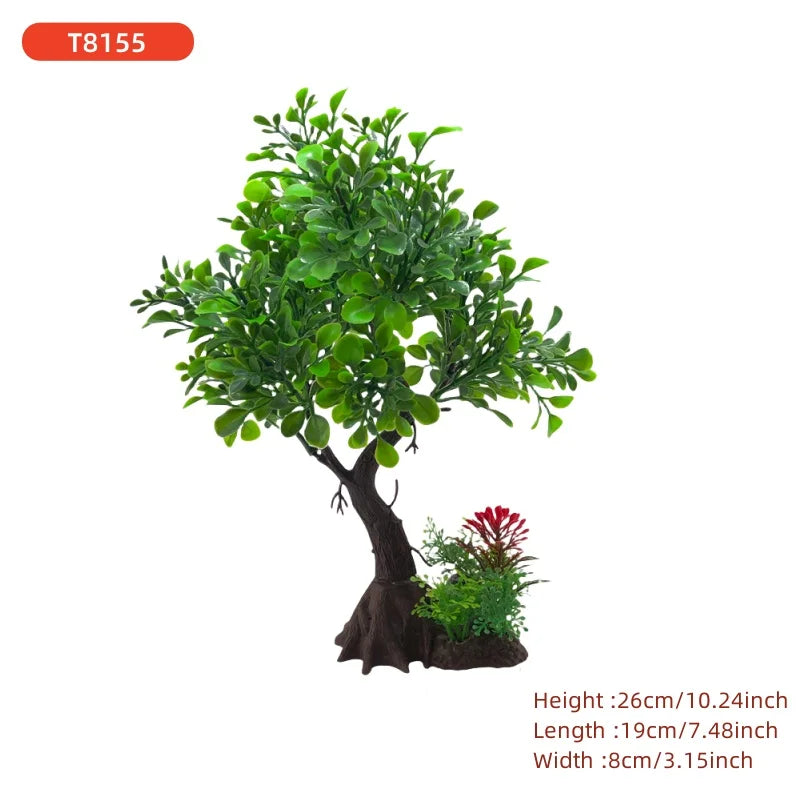 Fish Tank, DIY Artificial Aquarium Decor, Plants, Tree Ornamental Aquatic Plant, Grass Decoration Accessories 26cm/10.24inch