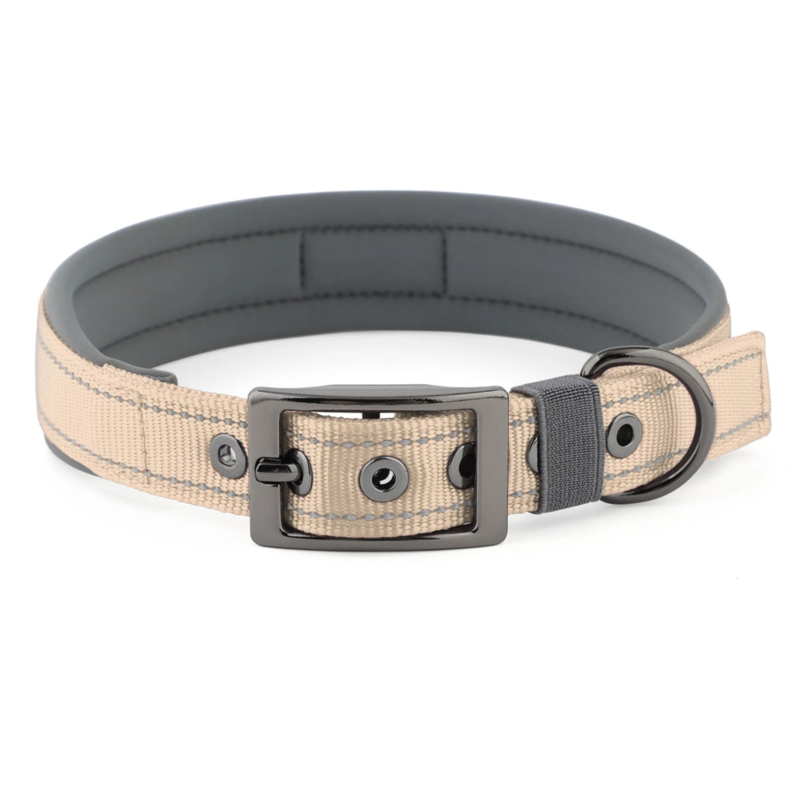 Dog Collar for Large Dogs, Neoprene Padded and Adjustable Reflective Wide Heavy Duty Pet Collars with Durable Metal Belt Buckle