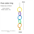 Plastic Bird Swing Toy, Colorful With Bell Bird Hanging Ring, Toy Relieve Boredom, Bird Exercise Play Toy, Birdcage Accessories