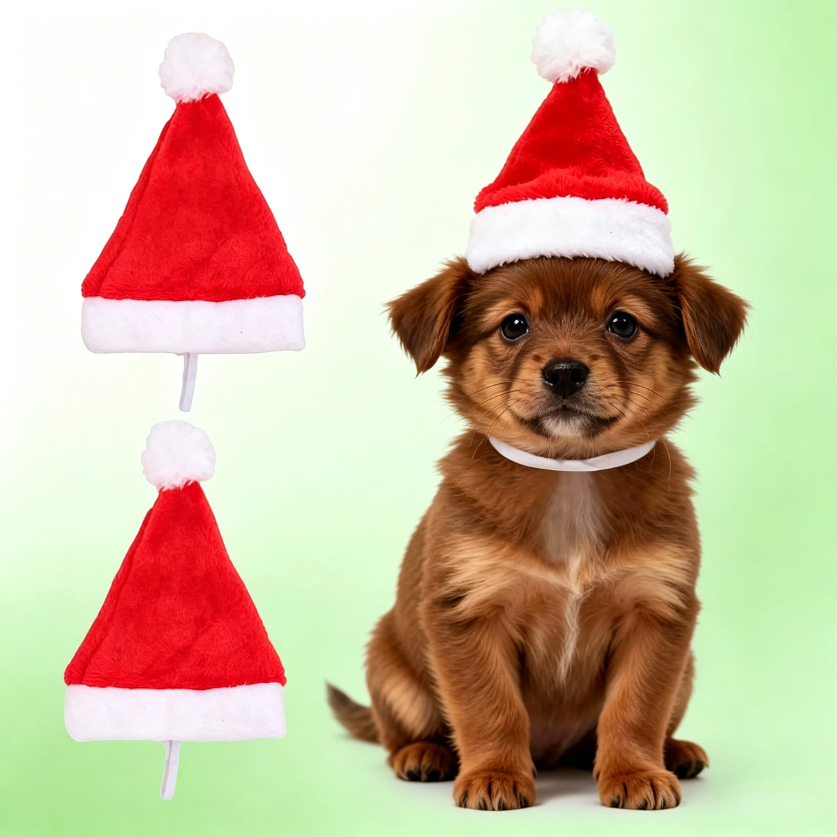 1-20PCS Christmas Pet Hat Small Dog Santa Costume Cosplay Outfit Festive Pet Clothes New Year Holiday Party Decoration Supplies