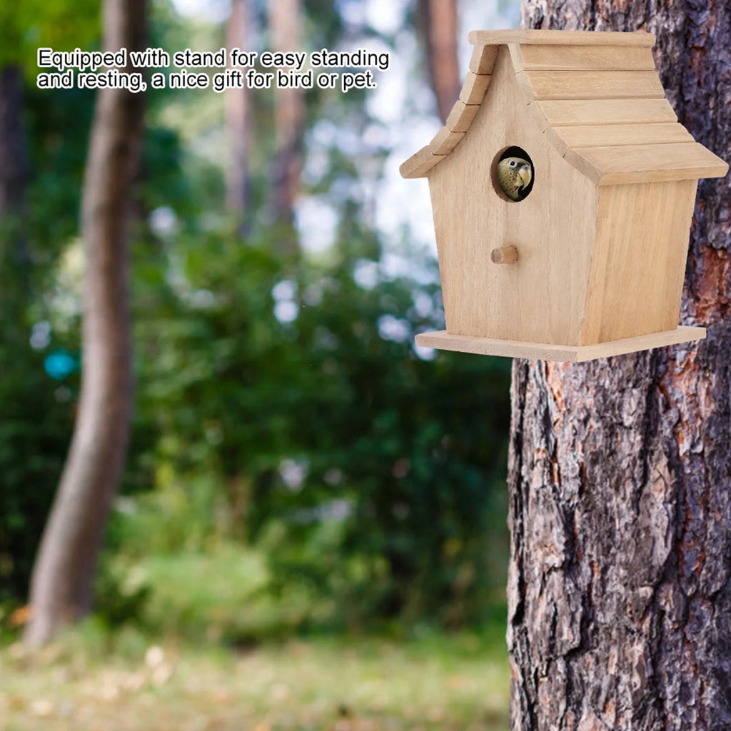 Hanging Bird House, Wood Bird House, Breeding Box, Hanging Bird House, Pet Supplies for Parrots, Budgerigar Small Birds