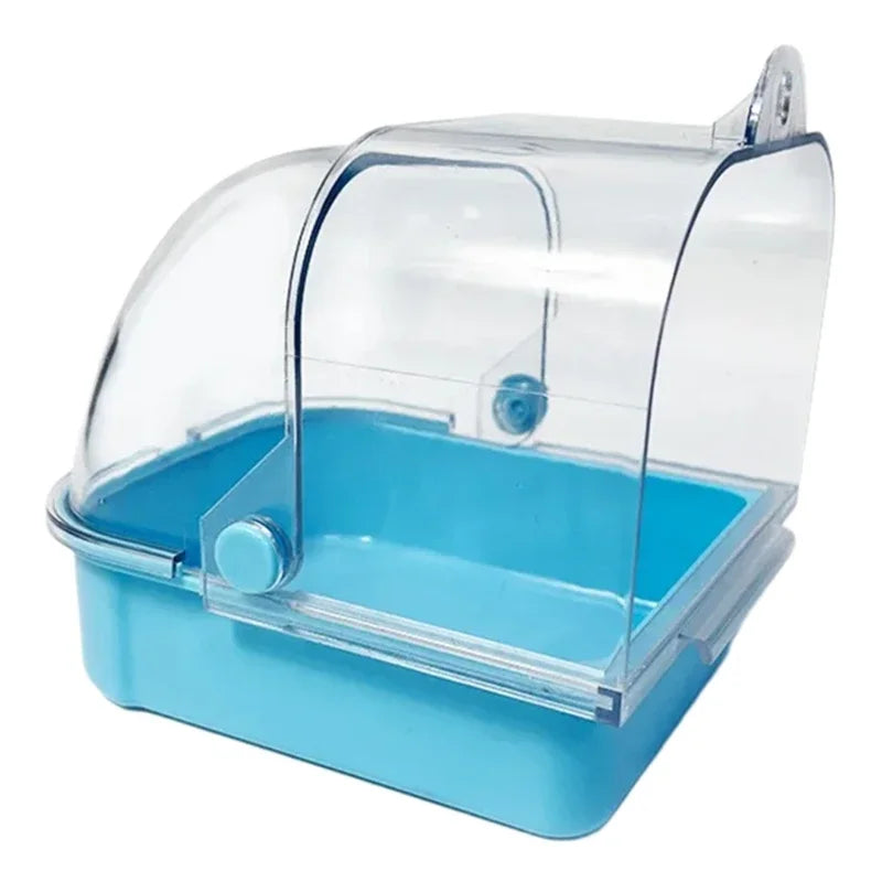 Bird Bath-Tub, Birdcages External Bathroom Cage, Mounted Clear Shower Room, Non-spill Bird Bath Tub for Parakeets
