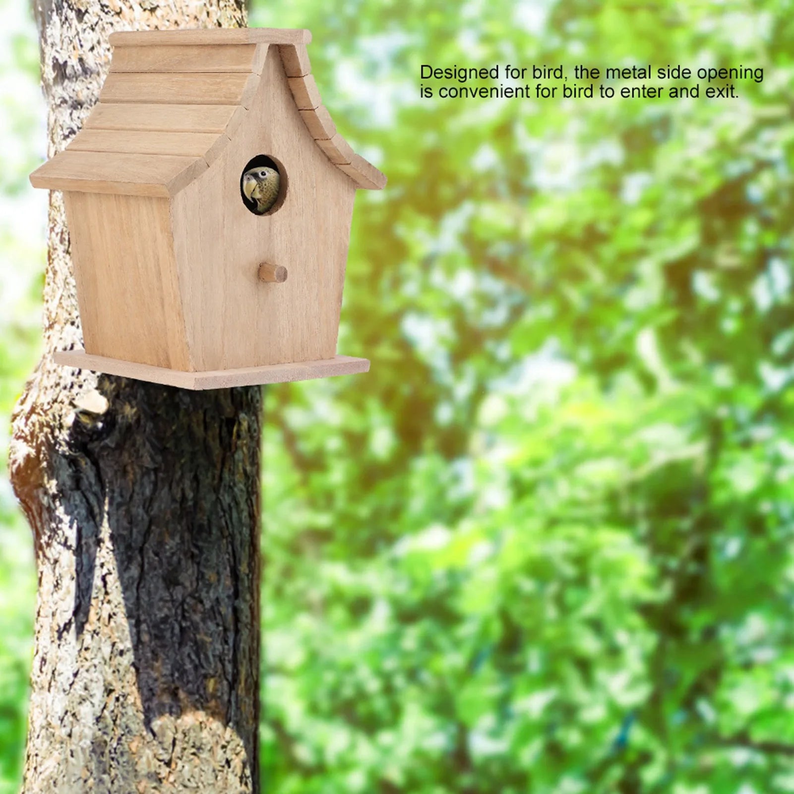 Hanging Bird House, Wood Bird House, Breeding Box, Hanging Bird House, Pet Supplies for Parrots, Budgerigar Small Birds