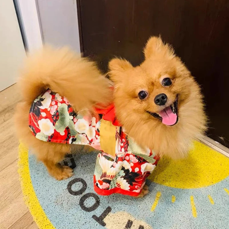 Festival, Formal, Pet Dog Costumes for Small, Medium Dogs/ Japanese Style Puppy small dog,cat clothes French Bulldog Shiba Inu Kimono