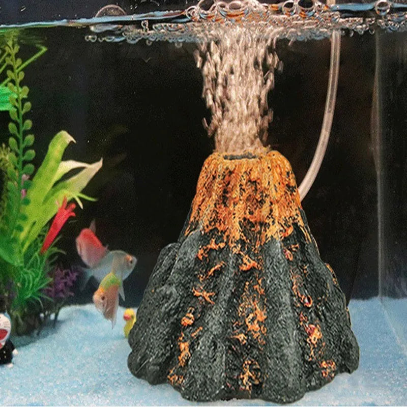 Aquarium Accessories, Resin Crafts, Simulation Artificial Volcano, Rockery Fish Tank Decor, Pet Supplies Ornament   Home Decoration