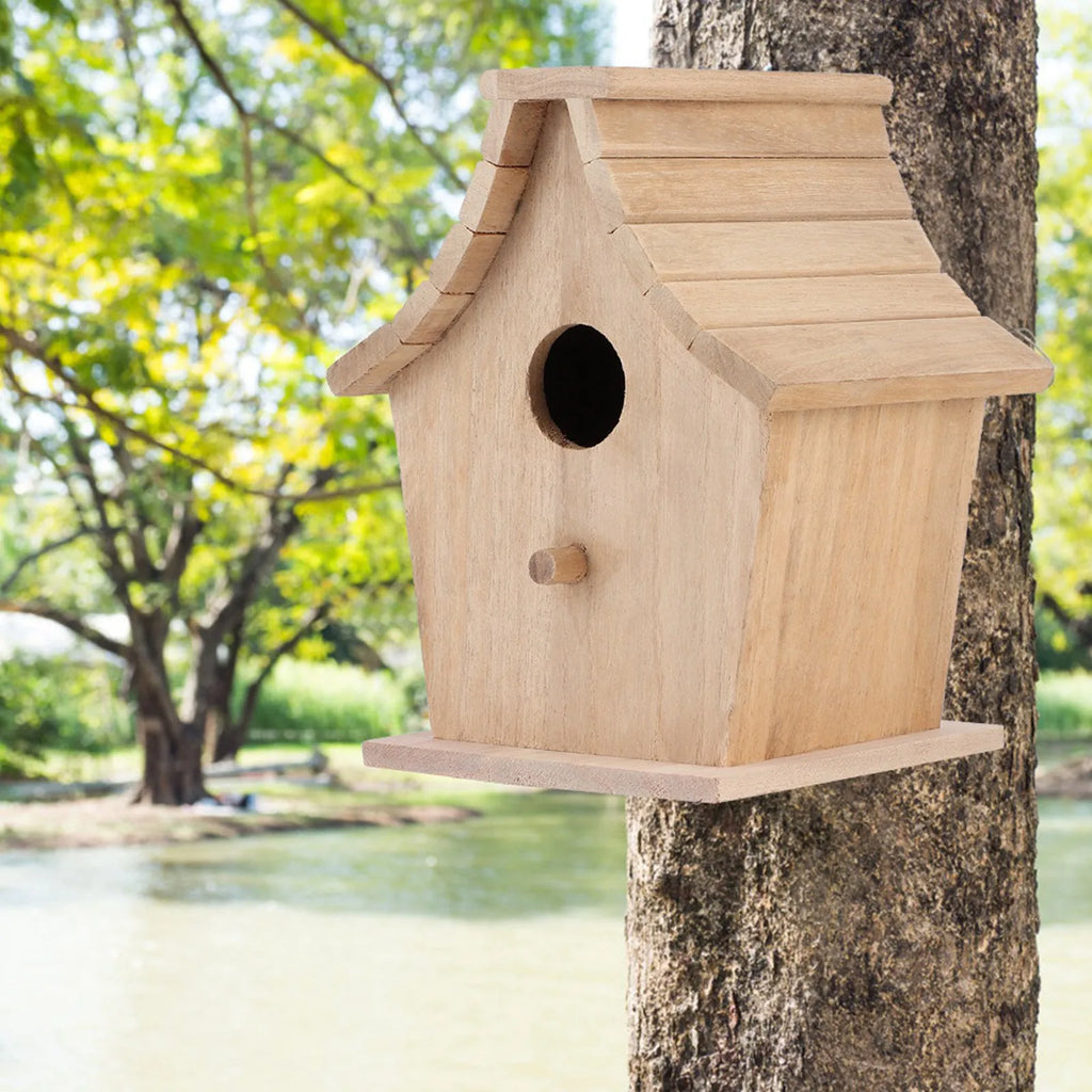 Hanging Bird House, Wood Bird House, Breeding Box, Hanging Bird House, Pet Supplies for Parrots, Budgerigar Small Birds