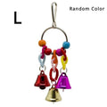 Bird Bells Toy, Hanging Cage Bell with Sweet Sound, Colorful Wood Beads and Bells for Lovebirds, African Greys, Cockatoo, and Parakeet Toy.