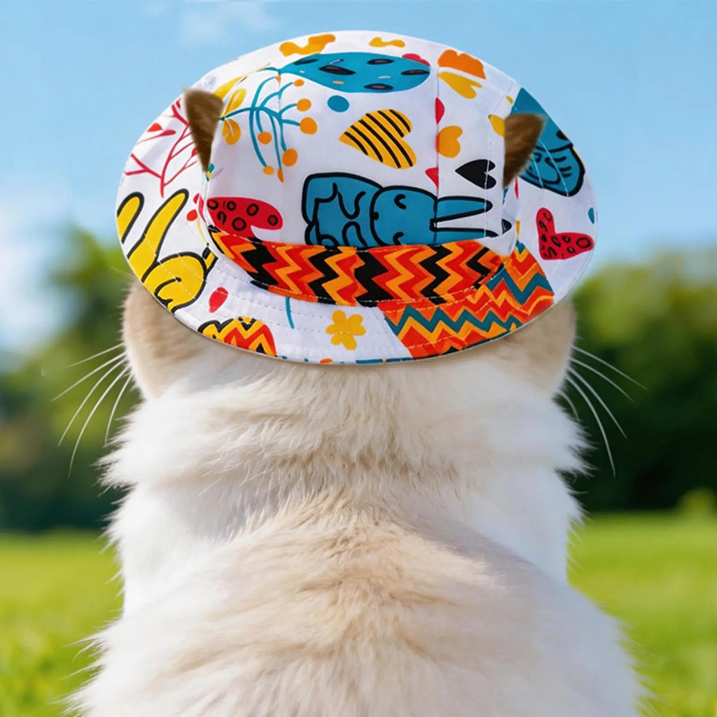 1PC Pet Sun Hat, Adjustable Pet Sun Hat, For Cat or Dog, Breathable Dog Sunshade Hats, Outdoor Travel, Pet Fisherman Hat Sun Protection