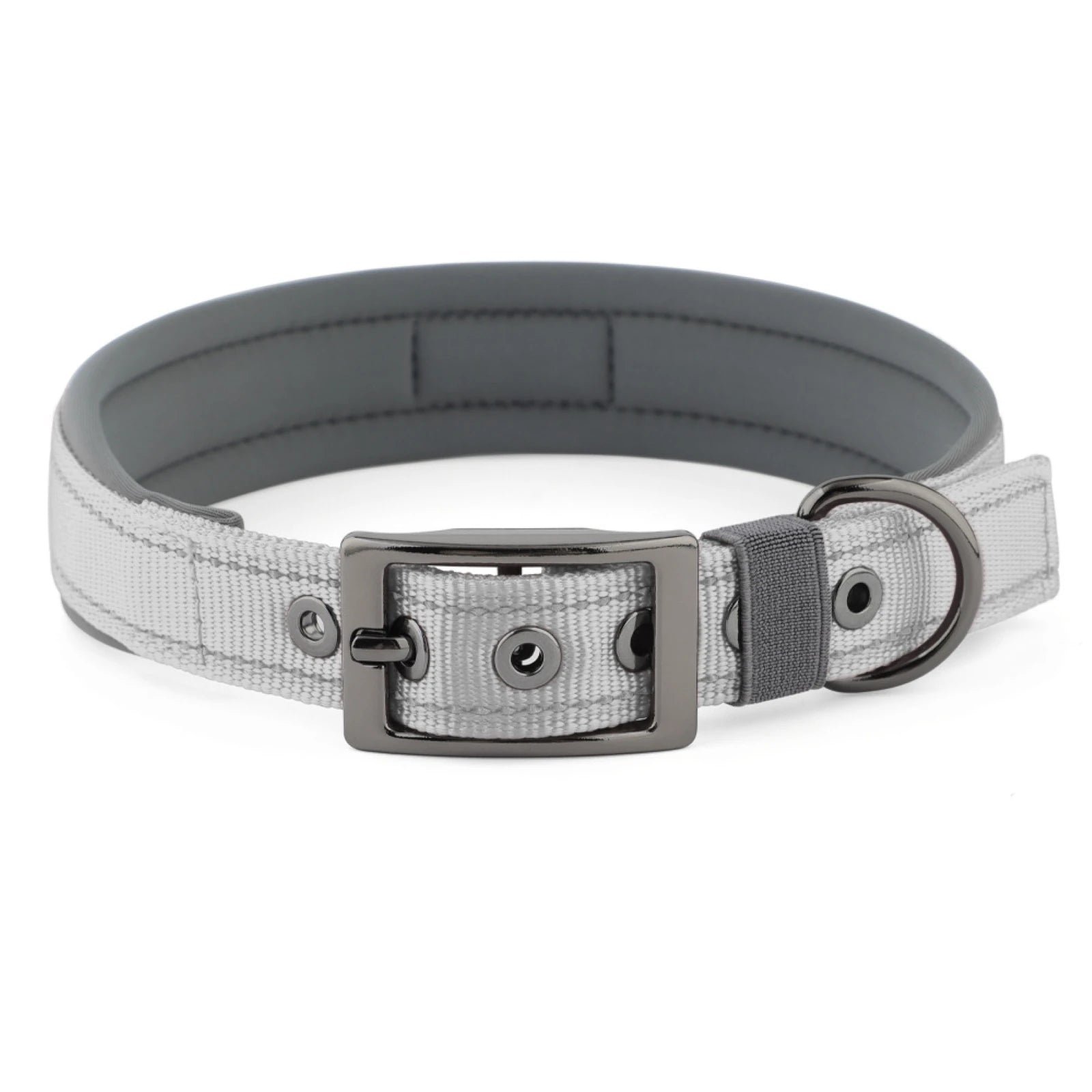 Dog Collar for Large Dogs, Neoprene Padded and Adjustable Reflective Wide Heavy Duty Pet Collars with Durable Metal Belt Buckle
