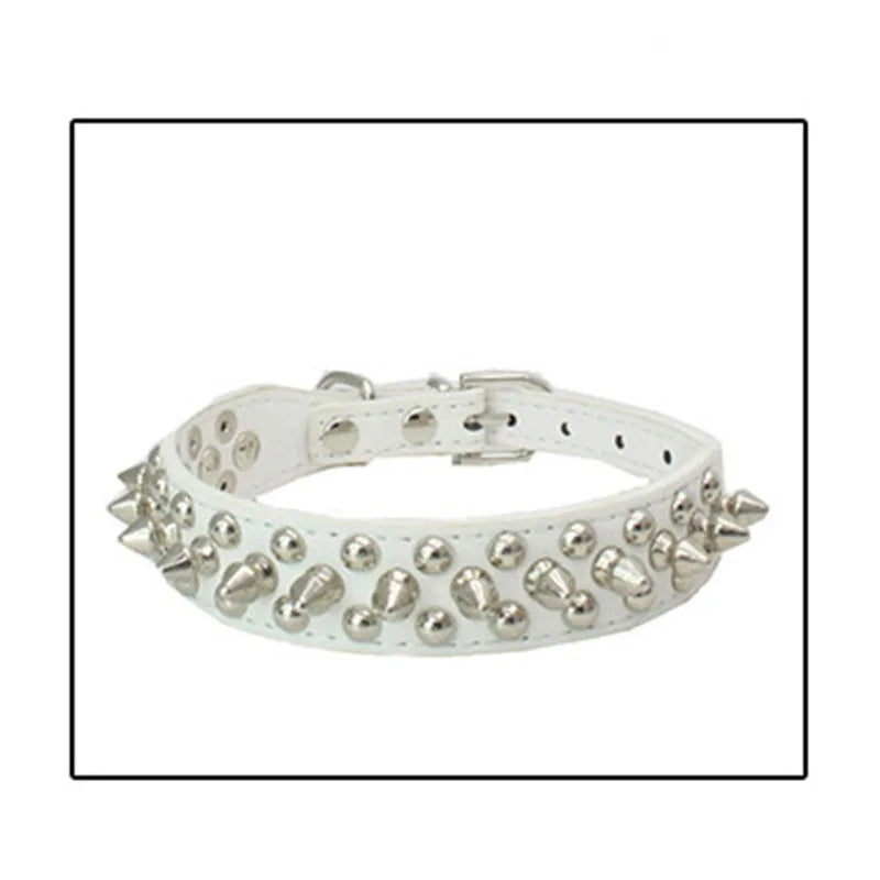 French Bulldog, Pitbull Dogs, Collar Retro Golden Rivet Studded Leather Pet Collar for Small. Medium. Large Dogs Spiked Neck Strap