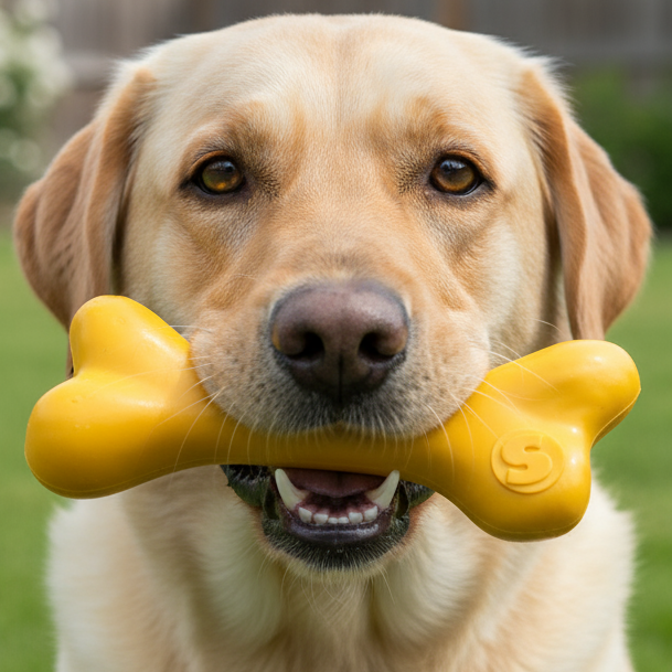 PUP-X Rubber Bone Dog Toy - Durable, Floats, Chew Toy for Large Dogs | USA